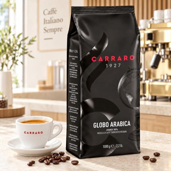 Cà phê hạt Carraro Globo Arabica 1Kg