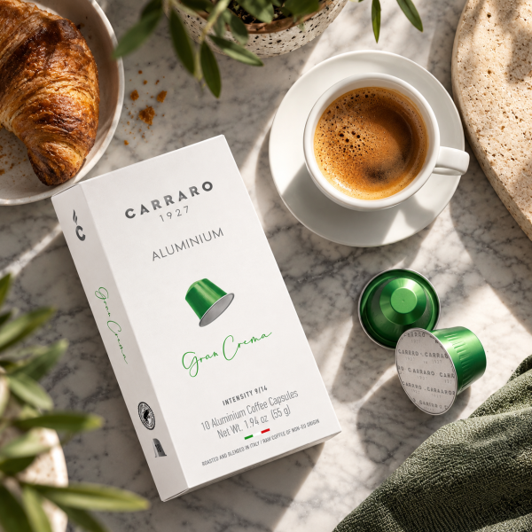 Cà phê viên nén Carraro Gran Crema tương thích Nespresso 10v