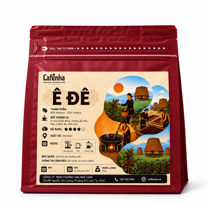 Cà phê hạt Ê Đê 250g
