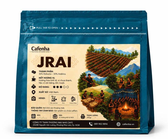 Cà phê hạt JRai 250g
