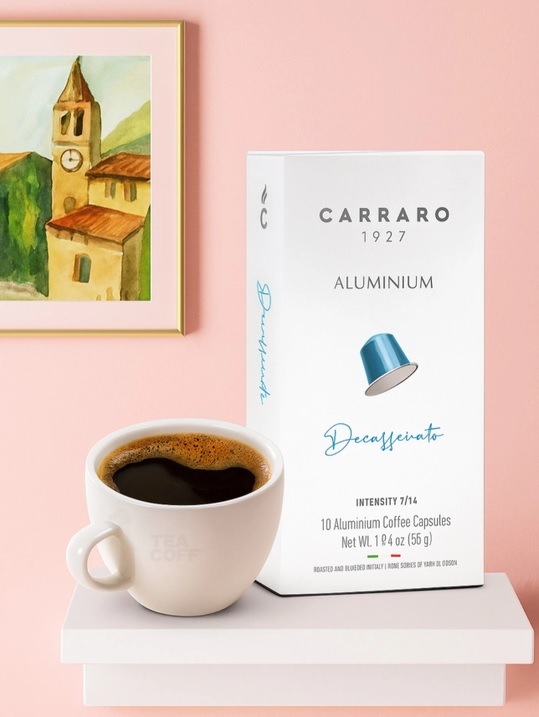 Cà phê viên nén Carraro Decaffein tương thích Nespresso 10v